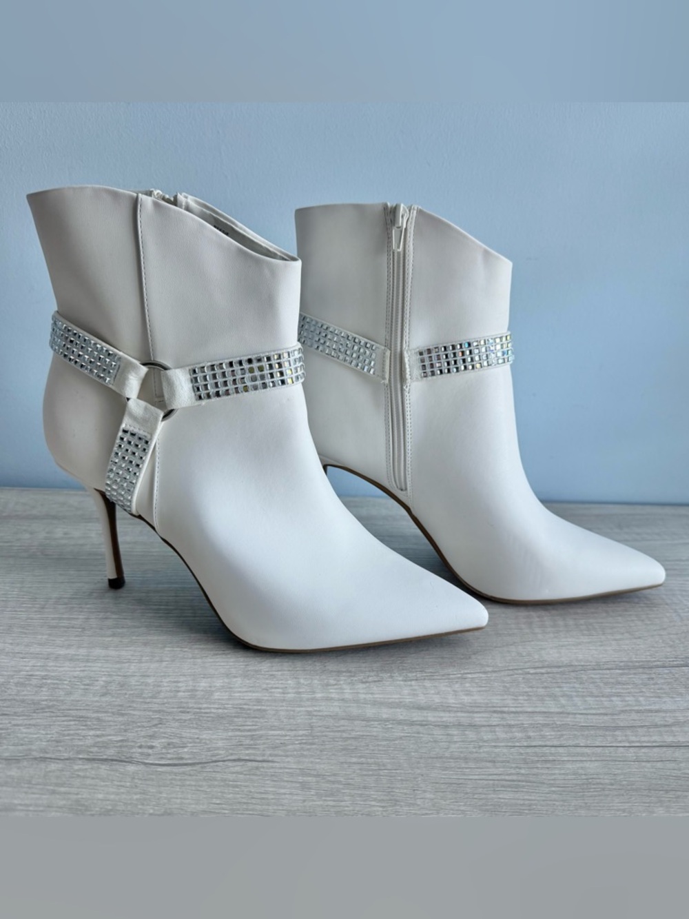 Thalia Sodi Women's White Reesie Dress Booties Size 11